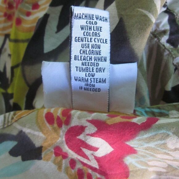 CZ Cotton Cover Up Dress Size M Floral Lightweight Summer Beach Dress - Picture 7 of 11